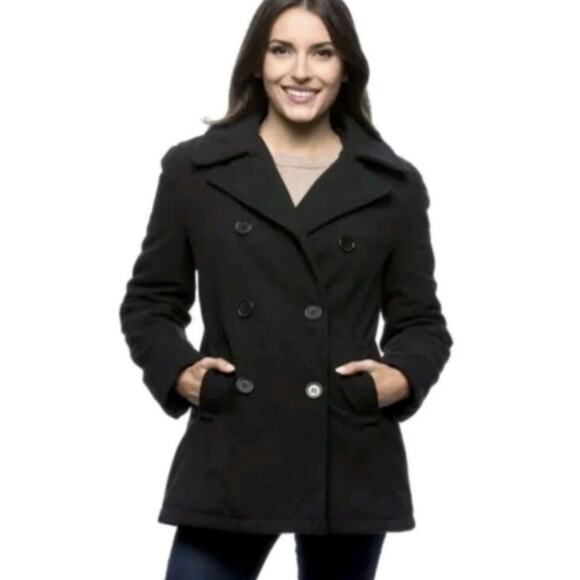 MICHAEL Michael Kors Jackets & Blazers - Michael Michael Kors Women's Peacoat Size Large Black Wool Blend Winter Coat